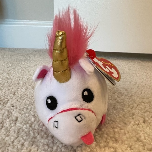Despicable Me Teeny Ty Fluffy The Unicorn Plush, 4 inches Long - Picture 3 of 9